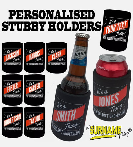 Personalised Stubby Holders & Others