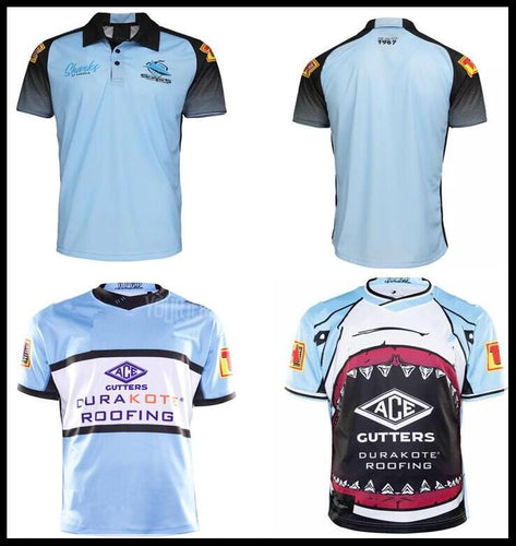 Mens Cronulla Sutherland Sharks Rugby Replica Jersey