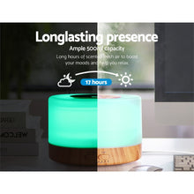Load image into Gallery viewer, Devanti Aroma Diffuser Aromatherapy Light Wood 500ml