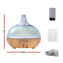 Load image into Gallery viewer, Devanti Aroma Diffuser Aromatherapy 3D Glass 400ml