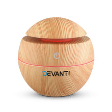 Load image into Gallery viewer, Devanti Aroma Diffuser Aromatherapy Light Wood 130ml