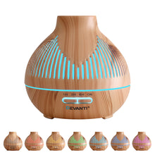 Load image into Gallery viewer, Devanti Ultrasonic Aroma Diffuser Aromatherapy 400ml LED Lights Iron Humidifier Forest Light wood grain