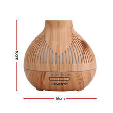 Load image into Gallery viewer, Devanti Ultrasonic Aroma Diffuser Aromatherapy 400ml LED Lights Iron Humidifier Forest Light wood grain