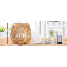 Load image into Gallery viewer, Devanti Aroma Diffuser Aromatherapy Wood Grain 400ml