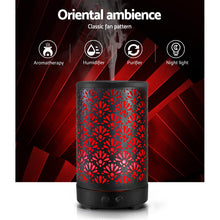 Load image into Gallery viewer, Devanti Aroma Diffuser Aromatherapy Black 100ml