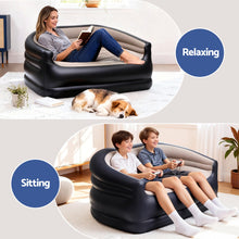 Load image into Gallery viewer, Gardeon Outdoor Air Sofa Inflatable Couch Two-Seater Lounge Chair with Pump Blow Up Couches for Camping