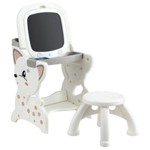 Load image into Gallery viewer, Keezi Kids Table and Chair Set 2 in 1 Easel Desk Stool w/ LCD Writing Tablet