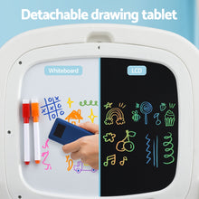 Load image into Gallery viewer, Keezi Kids Table and Chair Set 2 in 1 Easel Desk Stool w/ LCD Writing Tablet