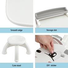 Load image into Gallery viewer, Keezi Kids Table and Chair Set 2 in 1 Easel Desk Stool w/ LCD Writing Tablet