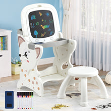 Load image into Gallery viewer, Keezi Kids Table and Chair Set 2 in 1 Easel Desk Stool w/ LCD Writing Tablet