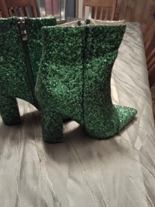 Carolyn Farr - Green Glitter Boots 23/7