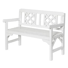 Load image into Gallery viewer, Gardeon Outdoor Garden Bench Wooden Chair 2 Seat Patio Furniture Lounge White