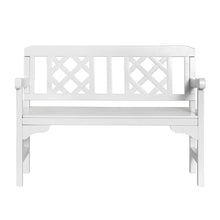 Load image into Gallery viewer, Gardeon Outdoor Garden Bench Wooden Chair 2 Seat Patio Furniture Lounge White