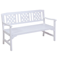 Load image into Gallery viewer, Gardeon Outdoor Garden Bench Wooden Chair 3 Seat Patio Furniture Lounge White