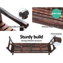 Load image into Gallery viewer, Gardeon 5FT Outdoor Garden Bench Wooden 3 Seat Chair Patio Furniture Charcoal