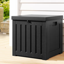 Load image into Gallery viewer, Gardeon Outdoor Storage Box 80L Container Lockable Garden Toy Tool Shed Black