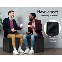 Load image into Gallery viewer, Gardeon Outdoor Storage Box 80L Container Lockable Garden Toy Tool Shed Black