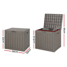 Load image into Gallery viewer, Gardeon Outdoor Storage Box 118L Container Lockable Garden Toy Tool Shed Grey
