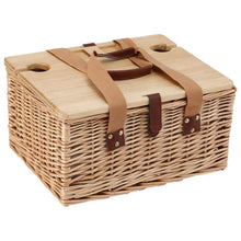 Load image into Gallery viewer, Alfresco 2 Person Picnic Basket Set with Table Blanket Cooler Wooden Insulated