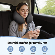 Load image into Gallery viewer, Giselle Bedding Travel Neck Pillow U-Shape Support Memory Foam Plane Car Cushion