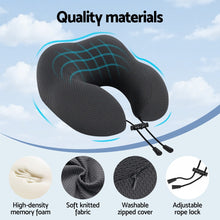 Load image into Gallery viewer, Giselle Bedding Travel Neck Pillow U-Shape Support Memory Foam Plane Car Cushion