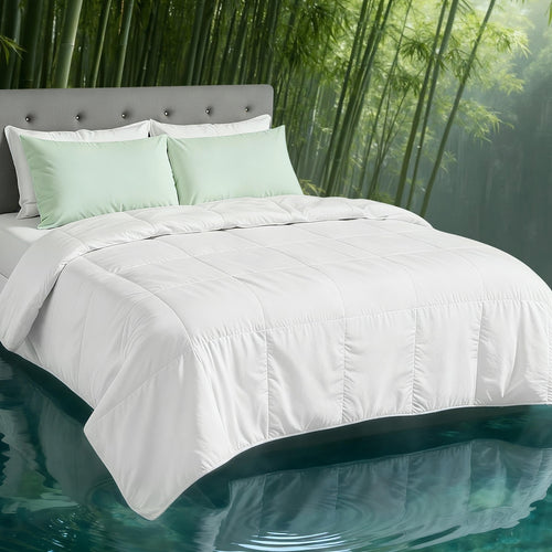 Giselle Bedding 200GSM Bamboo Quilt - Summer Quilts - All Season Doona - Lightweight - DOUBLE SIZE