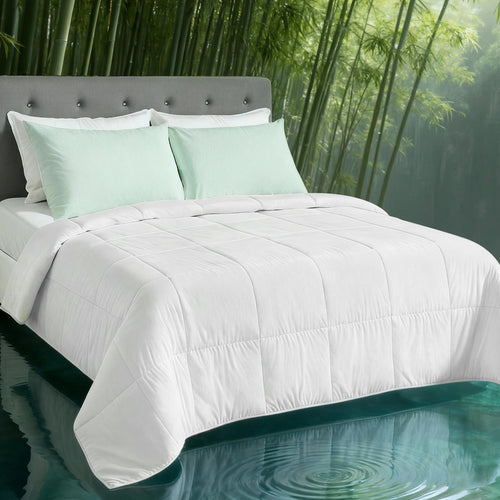 Giselle Bedding 200GSM Bamboo Quilt - Summer Quilts - All Season Doona - Lightweight - SUPER KING SIZE