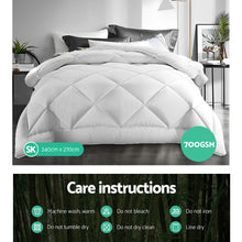 Load image into Gallery viewer, Giselle Bedding 700GSM Microfibre Bamboo Quilt - SUPER KING SIZE