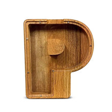 Cargar imagen en el visor de la galería, Wooden Letter Personalised Piggy Banks (A-Z) - With Decorative Letters