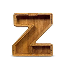 Laden Sie das Bild in den Galerie-Viewer, Wooden Letter Personalised Piggy Banks (A-Z) - With Decorative Letters