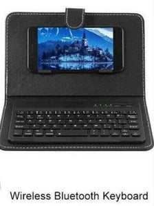 Mobile Bluetooth Wireless Keyboard - Leather Case