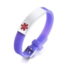 Load image into Gallery viewer, Personalized Assorted Coloured Medical Alert ID Bracelets for Kids and Adults