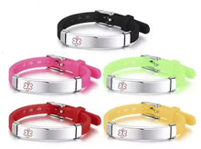 Load image into Gallery viewer, Personalized Assorted Coloured Medical Alert ID Bracelets for Kids and Adults