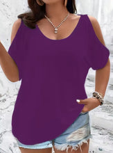 Load image into Gallery viewer, Womens Cold Shoulder Loose Fit Blouse