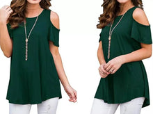 Load image into Gallery viewer, Solid Off-the-Shoulder Basic Tops