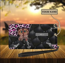 Load image into Gallery viewer, Womens Long Clutch/Purse/Wallet - Personalised Owl Print