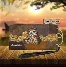 Load image into Gallery viewer, Womens Long Clutch/Purse/Wallet - Personalised Owl Print