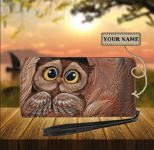 Load image into Gallery viewer, Womens Long Clutch/Purse/Wallet - Personalised Owl Print
