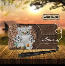 Load image into Gallery viewer, Womens Long Clutch/Purse/Wallet - Personalised Owl Print