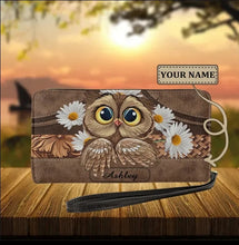 Load image into Gallery viewer, Womens Long Clutch/Purse/Wallet - Personalised Owl Print