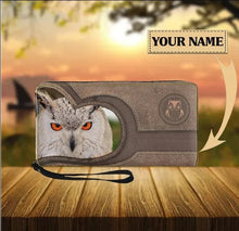 Load image into Gallery viewer, Womens Long Clutch/Purse/Wallet - Personalised Owl Print