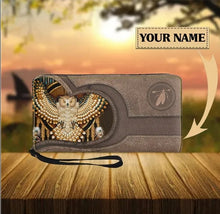 Load image into Gallery viewer, Womens Long Clutch/Purse/Wallet - Personalised Owl Print