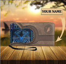 Load image into Gallery viewer, Womens Long Clutch/Purse/Wallet - Personalised Owl Print