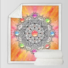Load image into Gallery viewer, Soft &amp; Cozy Pink Mandala Plush Sherpa Blanket