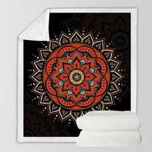 Cargar imagen en el visor de la galería, Soft &amp; Cozy Pink Mandala Plush Sherpa Blanket