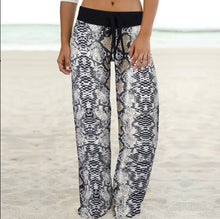 Load image into Gallery viewer, Womens Assorted Designs Loose Printed Drawstring Casual Wide Leg Pants