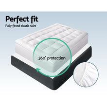 Load image into Gallery viewer, Giselle Bedding 5cm Bamboo Pillowtop Mattress Topper 1000GSM Mattress Pad for Back Pain Relief Washable Breathable Protector with 45cm Deep Pocket Queen