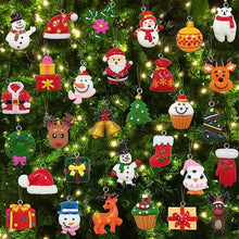 Load image into Gallery viewer, 60pcs Mini Christmas Ornaments for Mini Tree Decorations Small Christmas Ornaments Resin Miniatures for Craft Christmas Decor