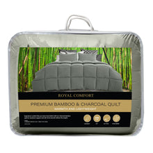 Load image into Gallery viewer, Royal Comfort 350GSM Bamboo Quilt Luxury Bedding Duvet All Seasons - DOUBLE SIZE - Charcoal