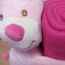 Load image into Gallery viewer, Baby Pink Blanket with Toy Bunny